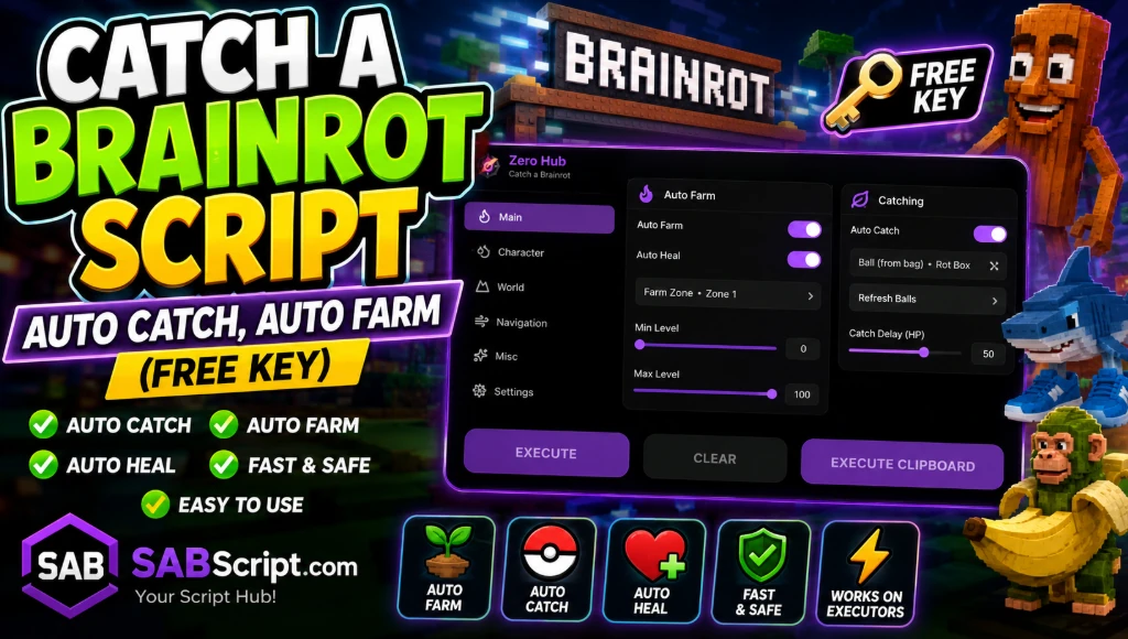 catch a brainrot scripts roblox keyless